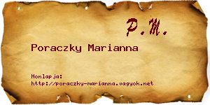 Poraczky Marianna névjegykártya